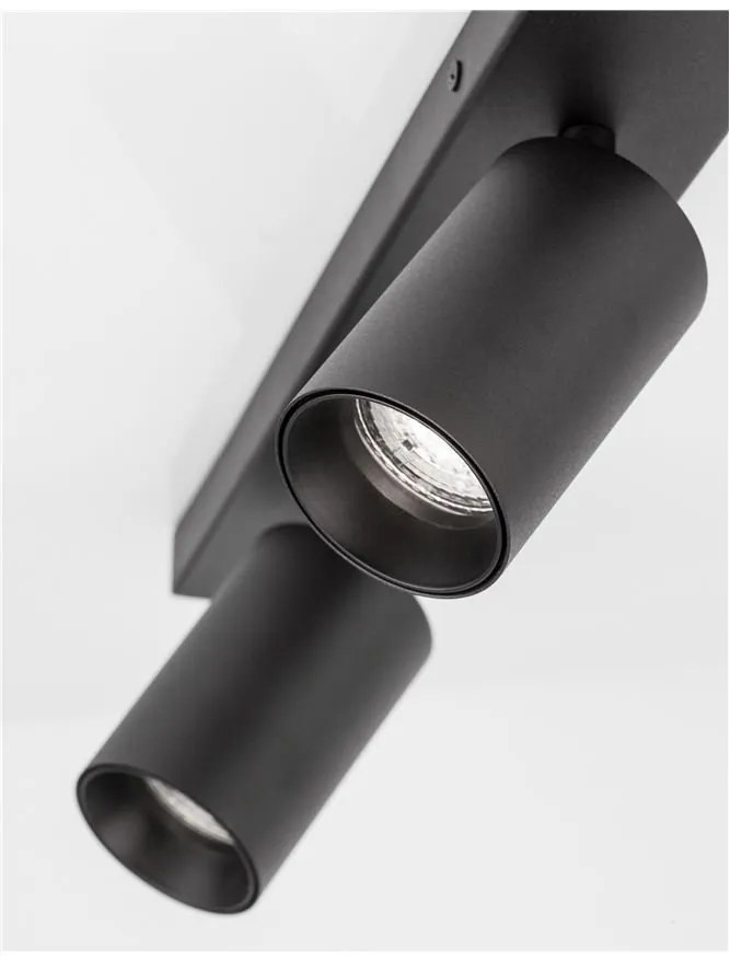 Plafoniera 2L design modern TOD negru