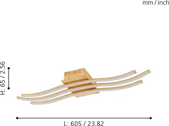 Eglo 97743 - Lustră LED aplicată MIRAFLORES 3xLED/8,6W/230V