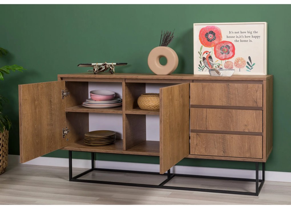 Mobilier living Lexuna 6 (Nuc + Negru). 1088977