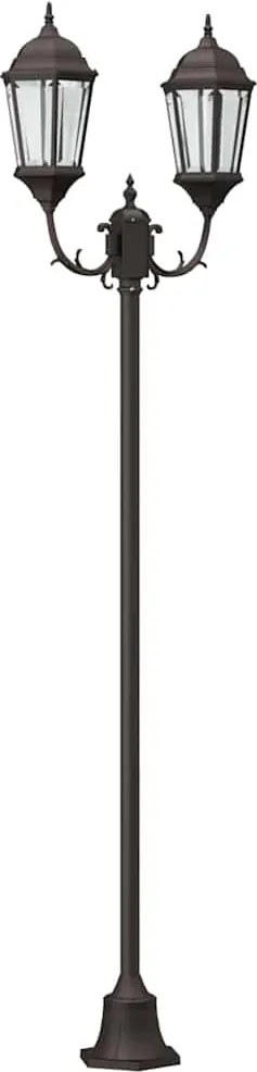 vidaXL Lumina de grădină Bronz 68 x 20 x 235 cm Aluminiu și sticlă