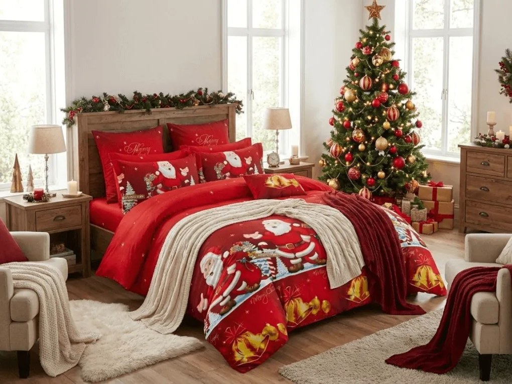Lenjerie de pat din microfibra BELLMERRY rosie Dimensiune lenjerie de pat: 70 x 80 cm | 140 x 200 cm