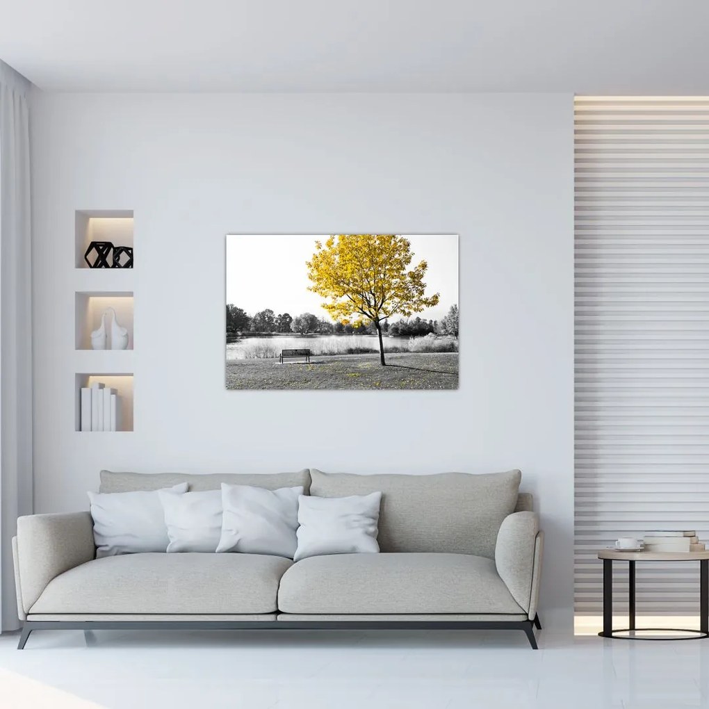 Tablou - relaxare în parc (90x60 cm)