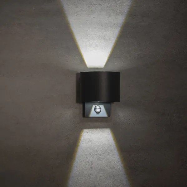 Kanlux 28995 - Aplica de perete LED REKA pentru exterior, cu senzor, LED/7W/230V, IP54, antracit