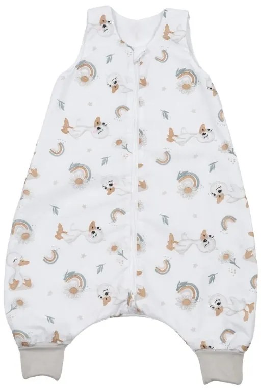 Sac de dormit de vara cu picioare 6-18 luni Kidizi Ducky 0.5 tog, mansete transformabile in soseta