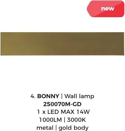 Aplica de perete lumina ambientala LED BONNY