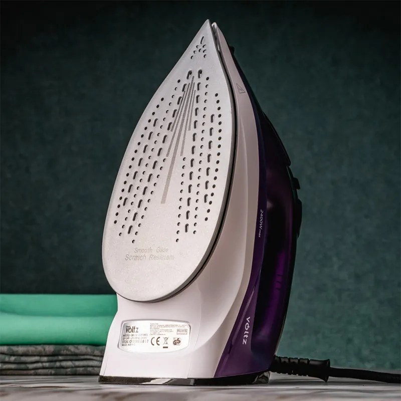 Fier de calcat Oliver Voltz OV51050E, 2400W, 220 ml, Auto-curatare, Violet/Negru