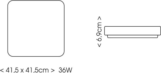 BRILAGI - Plafonieră LED pentru baie ZENNA LED/36W/230V IP44 neagră + telecomandă