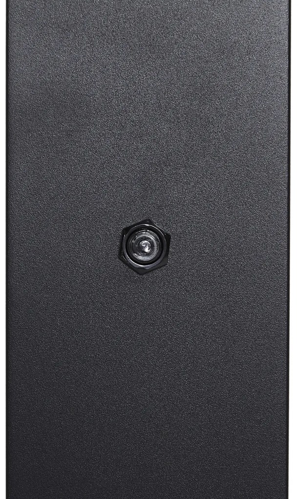 Stâlp de iluminat exterior modern negru cu sticlă fumurie 70 cm cu senzor de crepuscul IP44 - Denmark
