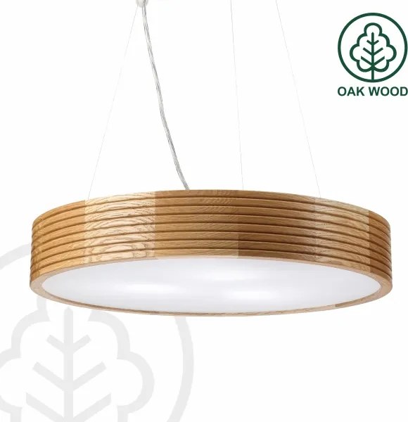 Brilagi - Lustră LED pe cablu CARVALHO MODERN 3xE27/60W/230V stejar diam. 47,5 cm