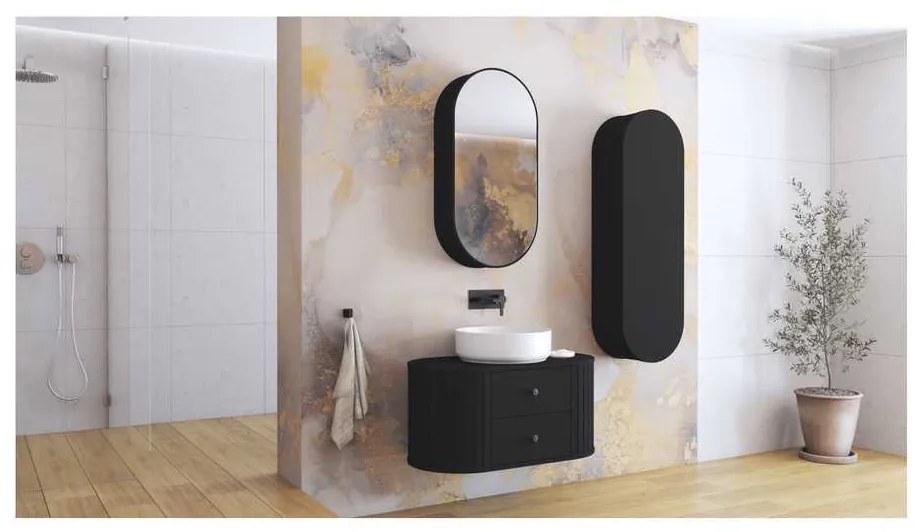 Dulap sub lavoar Belmore, negru