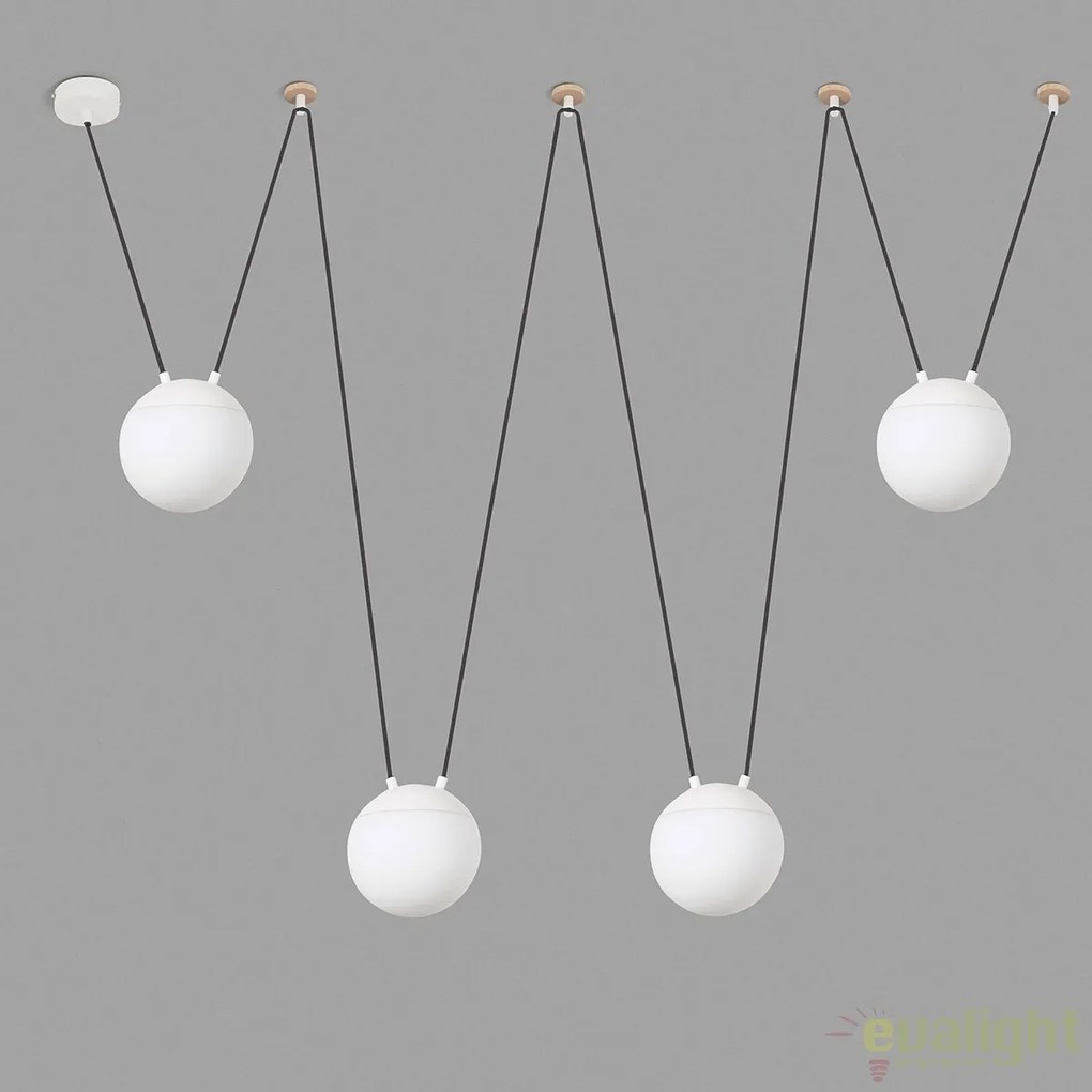 Lustra cu 4 pendule design modern MINE SPACE White 28375-4L