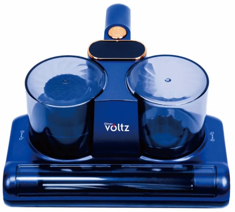 Resigilat: Aspirator antiacarieni Oliver Voltz OV51003B, Fara fir, 120W, 14.8V 2500mAh, UVC LED, Ultrasonic, Albastru