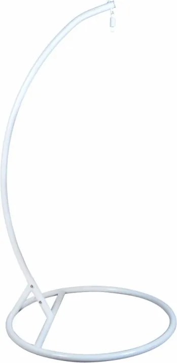 Scaun suspendat alb KOKON cu suport, perna gri