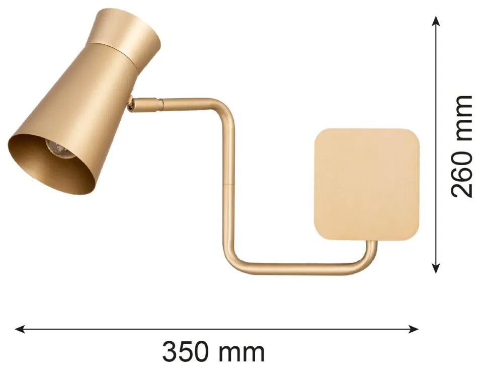 Aplica cu brat si spot directionabil LORD 8884 auriu