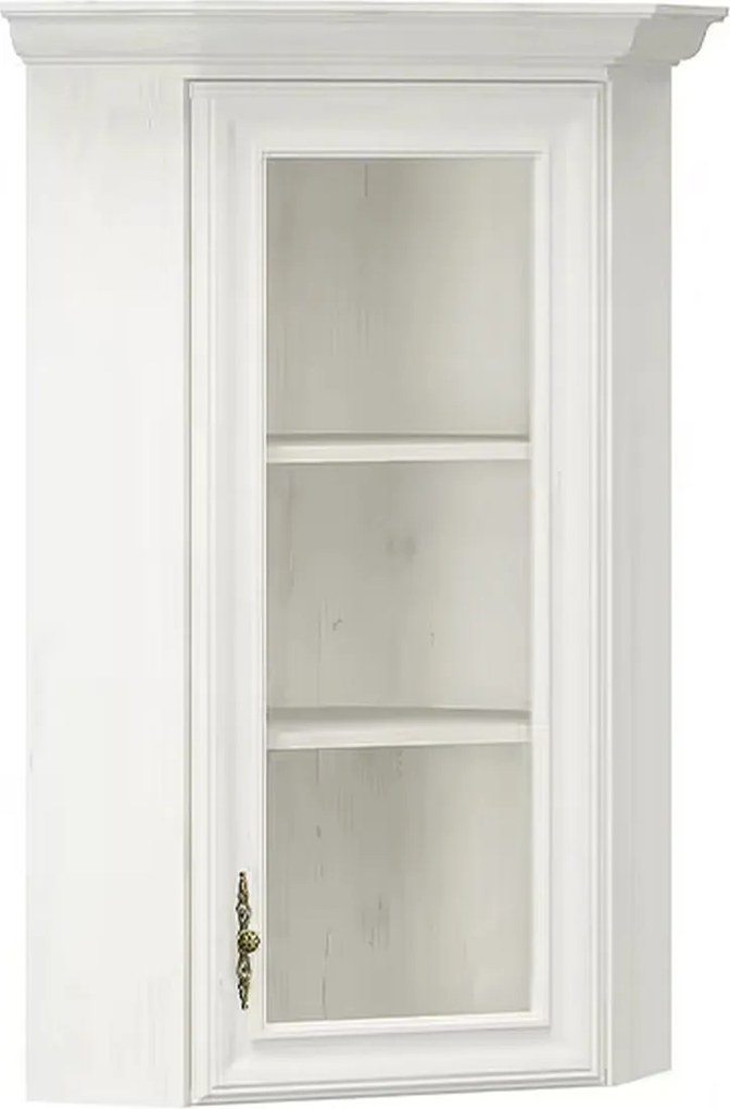 Vitrina suspendata living IRYS, pin alb anderson, PAL laminat, 56x56x1