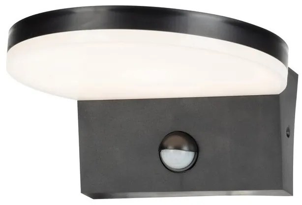 Aplica exterior LED, Senzor de miscare, Protectie IP54, Batida, negru