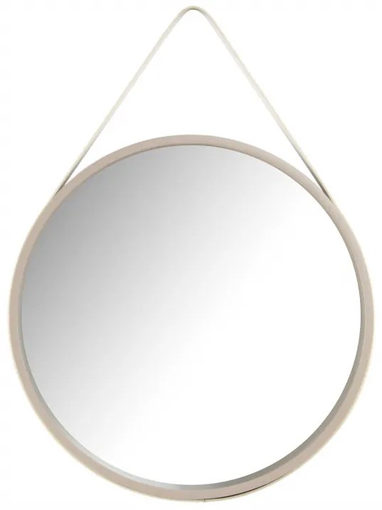 Oglinda rotunda cu rama din MDF/poliuretan alba Ultima, 3,5-7,5cm (L / D) x 49,5cm (W) x 49,5cm (H)