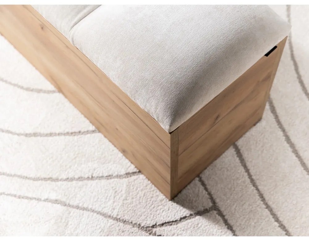 Bancă gri deschis/în culoare naturală Kumo – Bobochic Paris