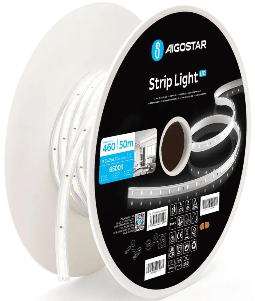 Bandă LED Aigostar LED/250W/230V 50m 6500K IP65