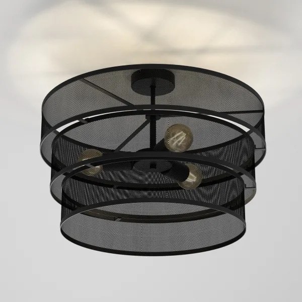 Lustră aplicată GLUM 3xE27/60W/230V neagră