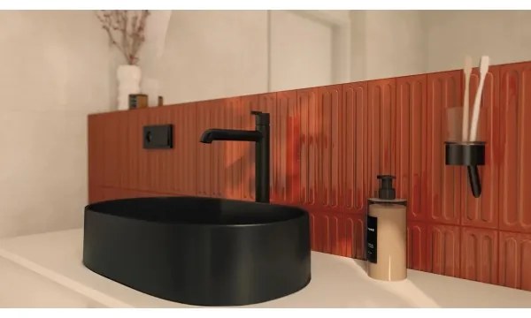 Lavoar pentru blat SILIA 35 x 55 cm, granit, negru - Deante CQS_NU6S