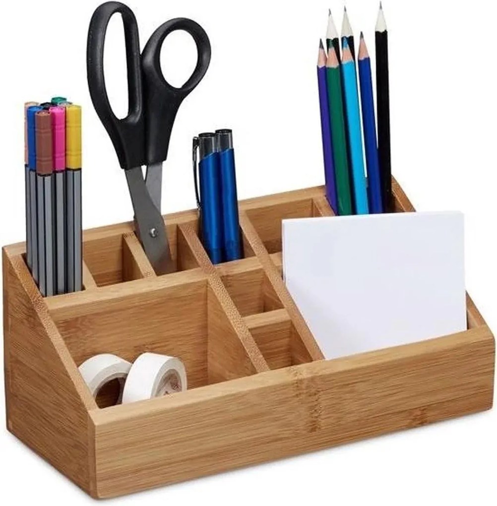 Organizator din bambus cu 10 compartimente TRIANGLE 23x9,5 cm