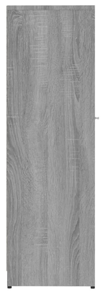 Dulap de baie, gri sonoma, 30x30x95 cm, lemn prelucrat sonoma gri, 1