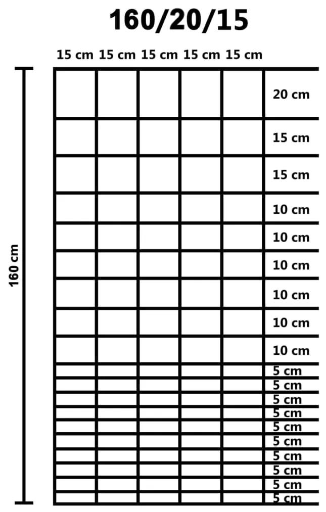 Gard de gradina, argintiu, 50x1,6 m, otel galvanizat 1, 50 x 1.6 m, 20 wires (1.55 mm), 15 cm