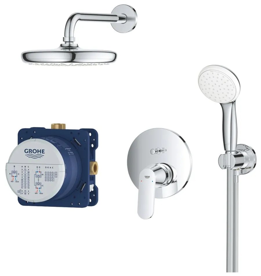 Set de dus incastrat crom Grohe Eurosmart Cosmopolitan 210