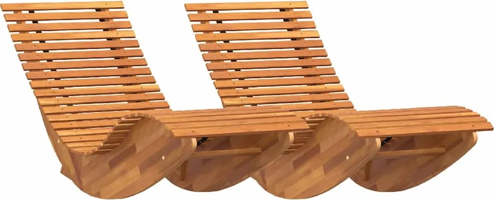 vidaXL Fotoliu de relaxare 2-persoană 2 pcs Maro 154 x 60 x 74 cm