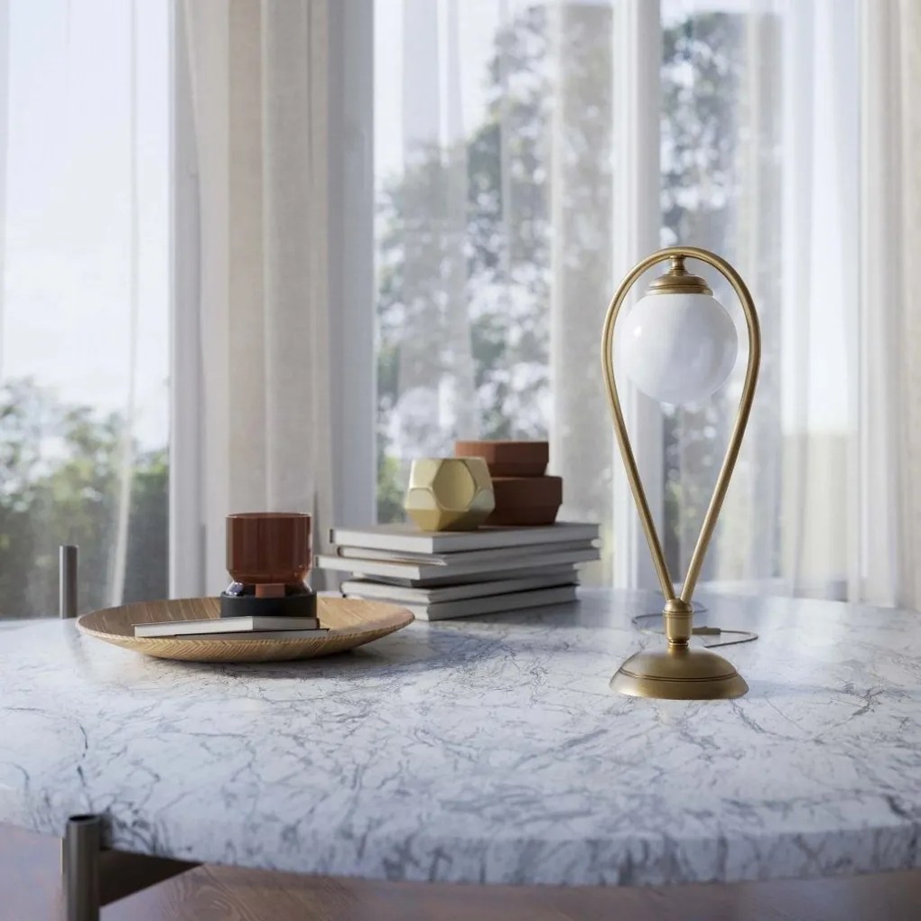 Veioza, Lampa de masa din alama in forma de lacrima Iside