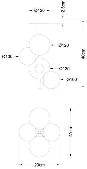 Lustră LED pe tijă RIHA 4xG9/3W/230V crom Globo 56140-4D
