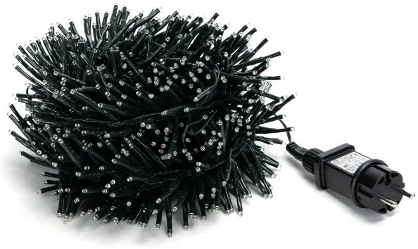 Aigostar - Ghirlandă LED de exterior pentru Crăciun, 600 LED, 8 moduri, 18 m, IP44, alb rece