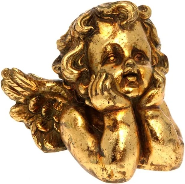 Decoratiune de masa, ingeras decorativ, din rasina, Thinking