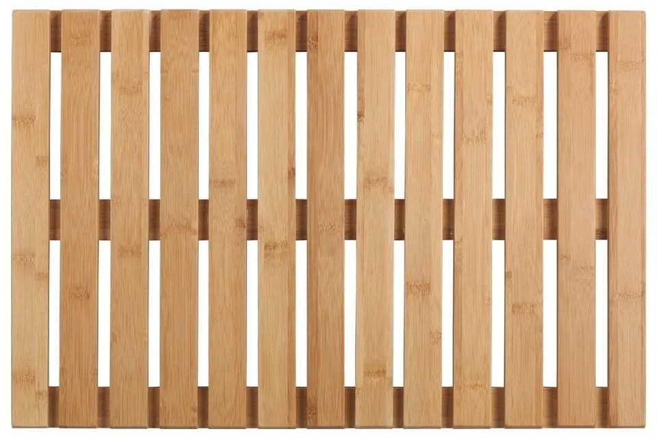 Covor din bambus potrivit și pentru exterior Wenko Bamboo, 60 x 40 cm