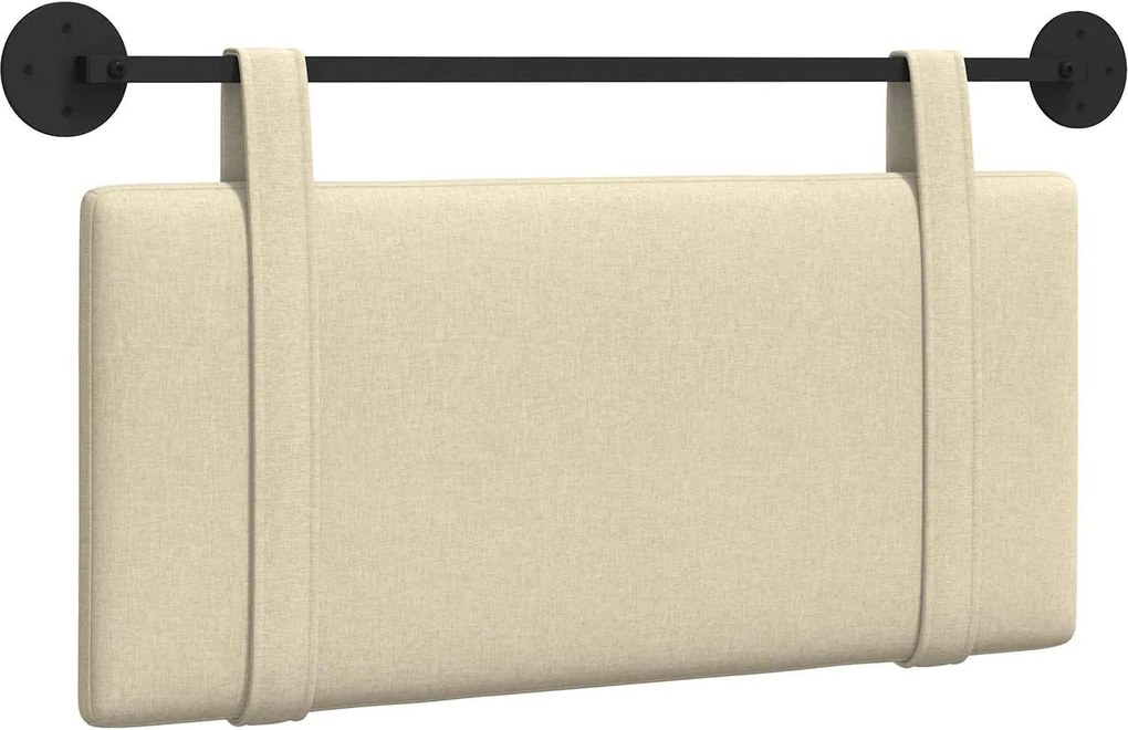 vidaXL Cap de pat suspendat Pe perete Crem 100 x 55 x 5 cm țesătură