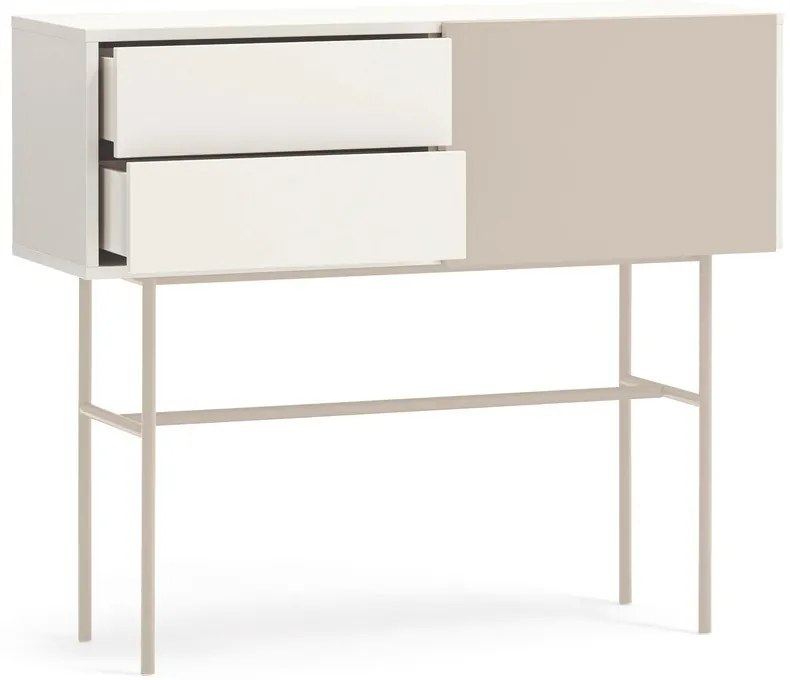 Masă consolă bej-crem 35x110 cm Nube – Teulat