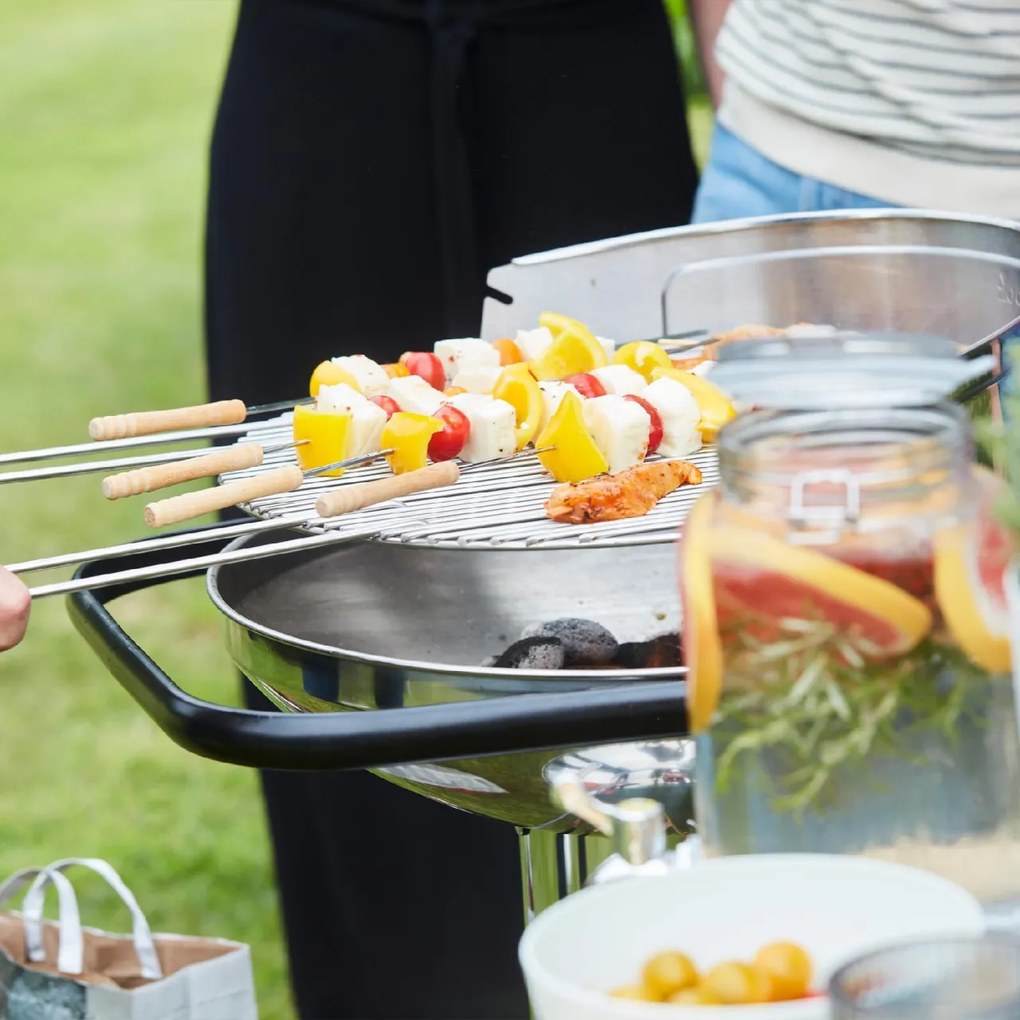 Barbecook BC-CHA-1005 Loewy 50 SST grătar cu cărbune din oțel inoxidabil, 51,5x56x99cm