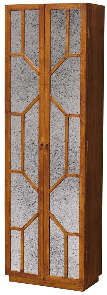 Cabinet lemn masiv mango cu oglinzi antichizate, aspect vintage, Mirror