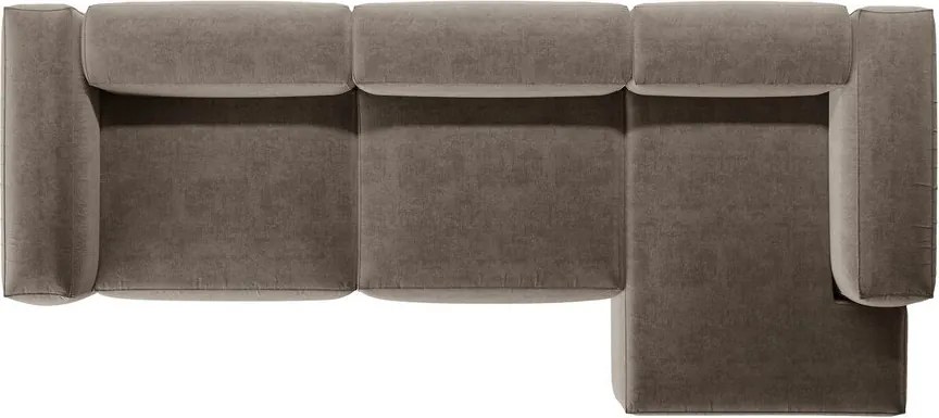 Colțar maro (cu colț pe partea dreaptă/cu șezlong) Bergamo – Cosmopolitan Design