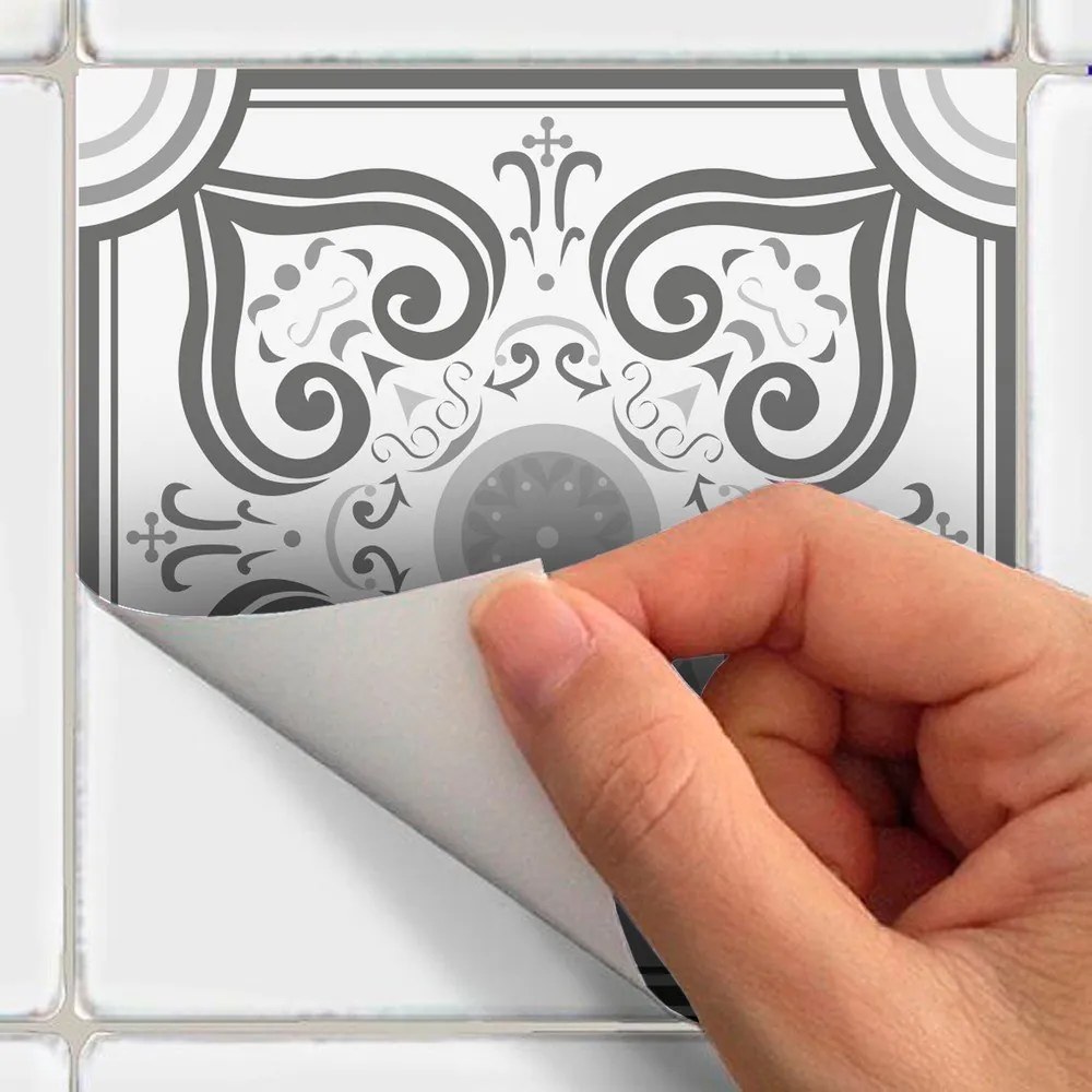 Set 24 autocolante Ambiance Gythio, 15 x 15 cm