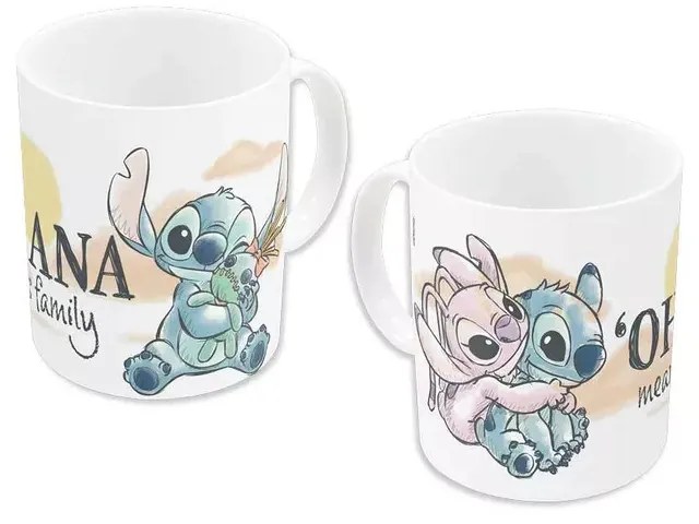 Disney Lilo și Stitch Family cană de porțelan 325 ml (11 oz) în cutie de cadou
