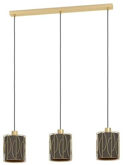 Lustră pe cablu Eglo 390207 COROJAL 3xE27/40W/230V auriu/maro