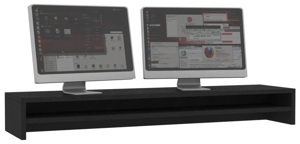 Suport monitor, negru, 100 x 24 x 13 cm, PAL Negru