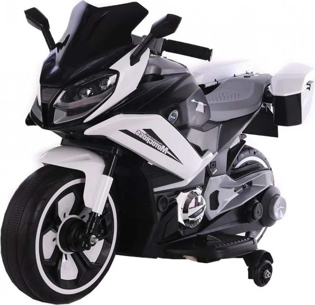 Motocicleta Electrica cu Acumulator Pentru Copii NOVOKIDS™ Nepal Premium Motor, 3-8 ani, max 30 kg, Cu Bluetooth, Melodii si Sunete , Roti
