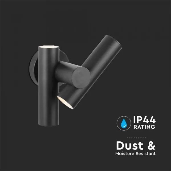 LED Aplica de perete exterior 2xLED/3W/230V 4000K IP44 negru
