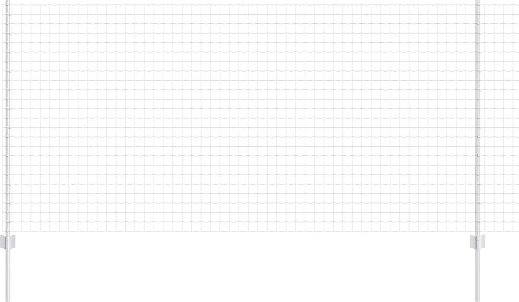 vidaXL Gard cu Stâlp Argintiu 1,2 x 10 m Oțel