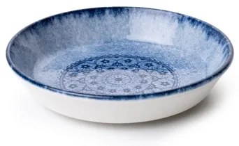 Set veselă 27 piese, porțelan, albastru