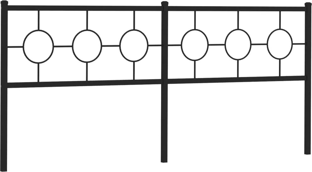 vidaXL Tăblie de pat de schimb metalică, negru, 200 cm