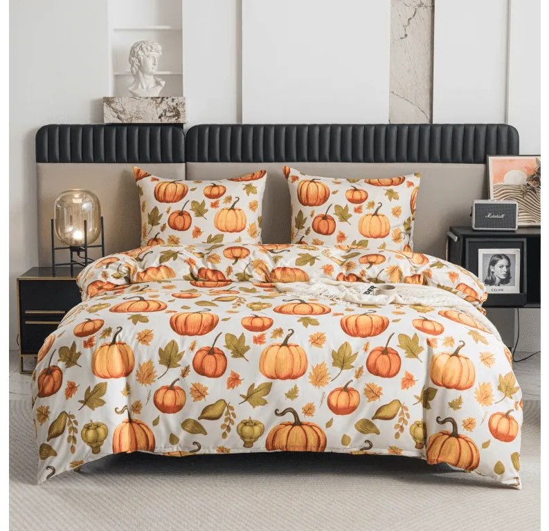 Lenjerie de pat din microfibra AUTUMN PUMPKINS colorate Dimensiune lenjerie de pat: 2 buc 70 x 90 cm | 200 x 220 cm